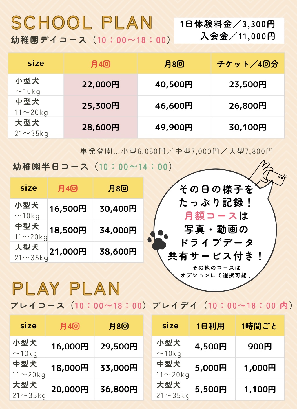 料金について